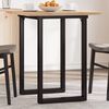 vidaXL Dining Table O-Frame 60x60x75.5 cm Solid Wood Pine and Steel