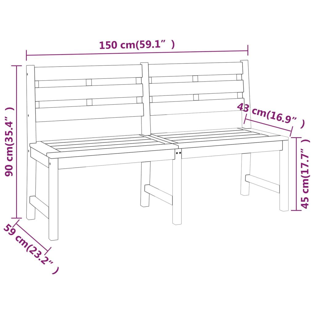 vidaXL 5 Piece Garden Dining Set Solid Wood Teak