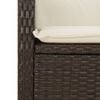 vidaXL 5 Piece Garden Dining Set with Cushions Brown Poly Rattan