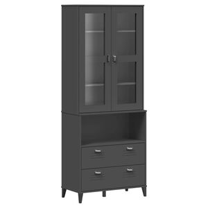 vidaXL Highboard VIKEN Anthracite Grey 80x40x200 cm Solid Wood Pine