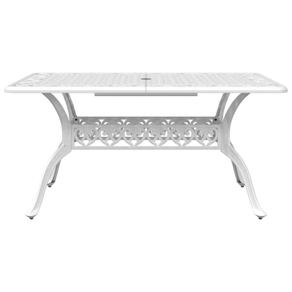 vidaXL 5 Piece Garden Dining Set White Cast Aluminium