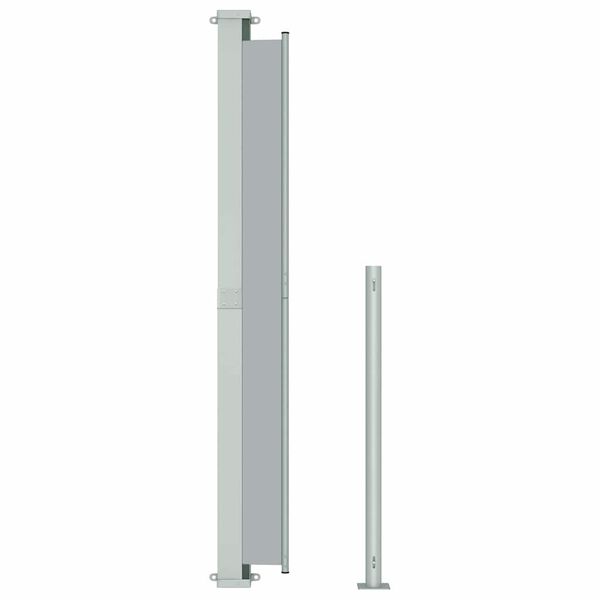 vidaXL Patio Retractable Side Awning 180x500 cm Grey