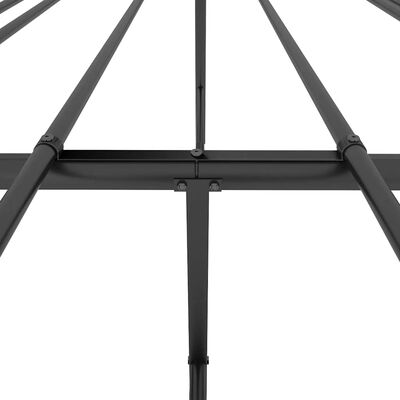 vidaXL Metal Bed Frame without Mattress with Headboard Black 150x200cm