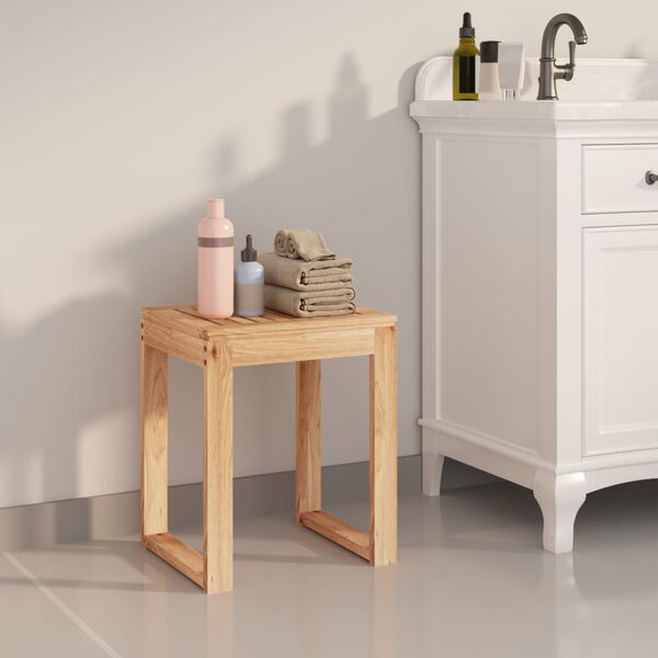 vidaXL Bathroom Stool 40x30x46 cm Solid Wood Walnut