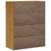 vidaXL Top for Highboard with Glass Doors FLAM Solid Wood Pine