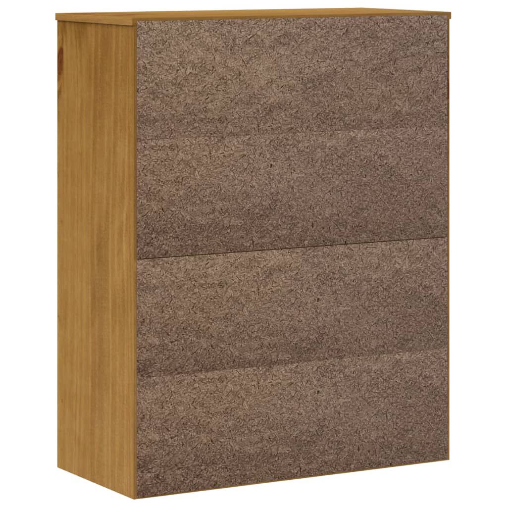 vidaXL Top for Highboard with Glass Doors FLAM Solid Wood Pine