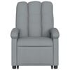 vidaXL Electric Stand up Massage Recliner Chair Light Grey Fabric