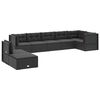 vidaXL 8 Piece Garden Lounge Set with Cushions Black Poly Rattan