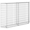 vidaXL Trapezium Gabion Raised Bed Galvanised Steel 150x20x100 cm