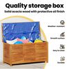 vidaXL Garden Storage Box with Louver 113x50x56 cm Solid Wood Acacia