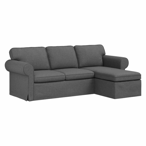 vidaXL Sofa Dark Grey 215 x 138 x 80 cm Fabric