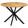 vidaXL Dining Table &Oslash;110x78 cm Solid Wood Mango and Steel