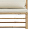 vidaXL 3 Piece Garden Lounge Set with Cream White Cushions Bamboo