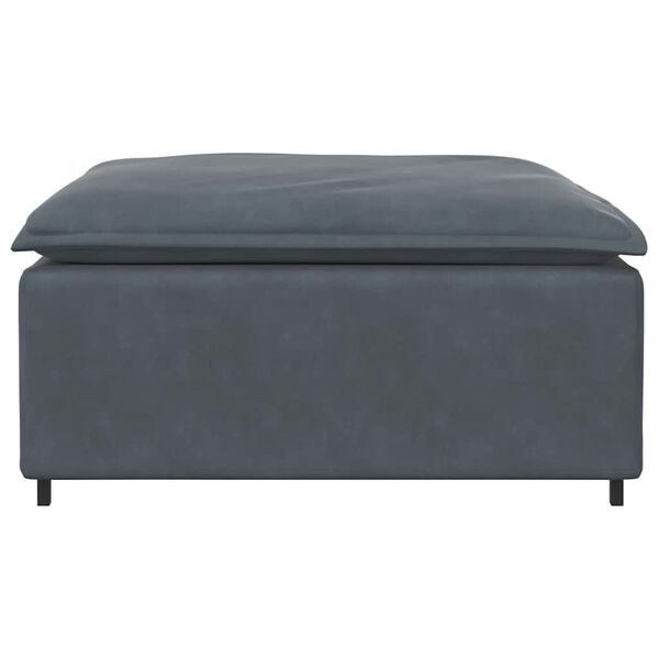 vidaXL Modular Sofa Footstool Module Dark Grey 100x100x48 cm