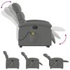 vidaXL Stand up Massage Recliner Chair Dark Grey Fabric