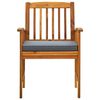 vidaXL Garden Dining Chairs 4 pcs with Cushions Solid Wood Acacia