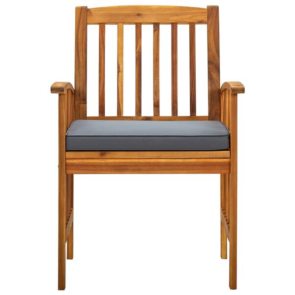 vidaXL Garden Dining Chairs 4 pcs with Cushions Solid Wood Acacia