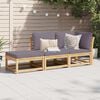 vidaXL 3 Piece Garden Lounge Set with Cushions Solid Wood Acacia