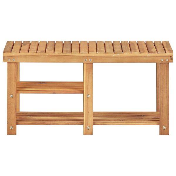vidaXL Shoe Rack 90x32x46 cm Solid Acacia Wood