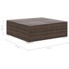 vidaXL 8 Piece Garden Lounge Set with Cushions Poly Rattan Brown