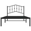 vidaXL Metal Bed Frame without Mattress with Headboard Black 100x190cm