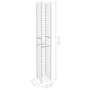 vidaXL Gabion Baskets 3 pcs Galvanised Steel 25x25x197 cm