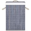 vidaXL Bamboo Laundry Basket Grey 72 L