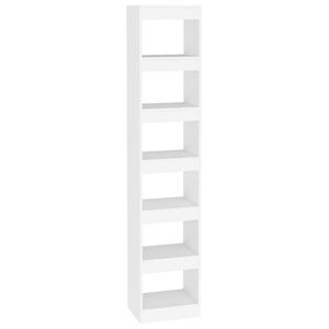 vidaXL Book Cabinet/Room Divider White 40x30x198 cm