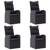 vidaXL 7 Piece Garden Dining Set Black