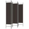 vidaXL 5-Panel Room Divider Brown 200x200 cm Fabric