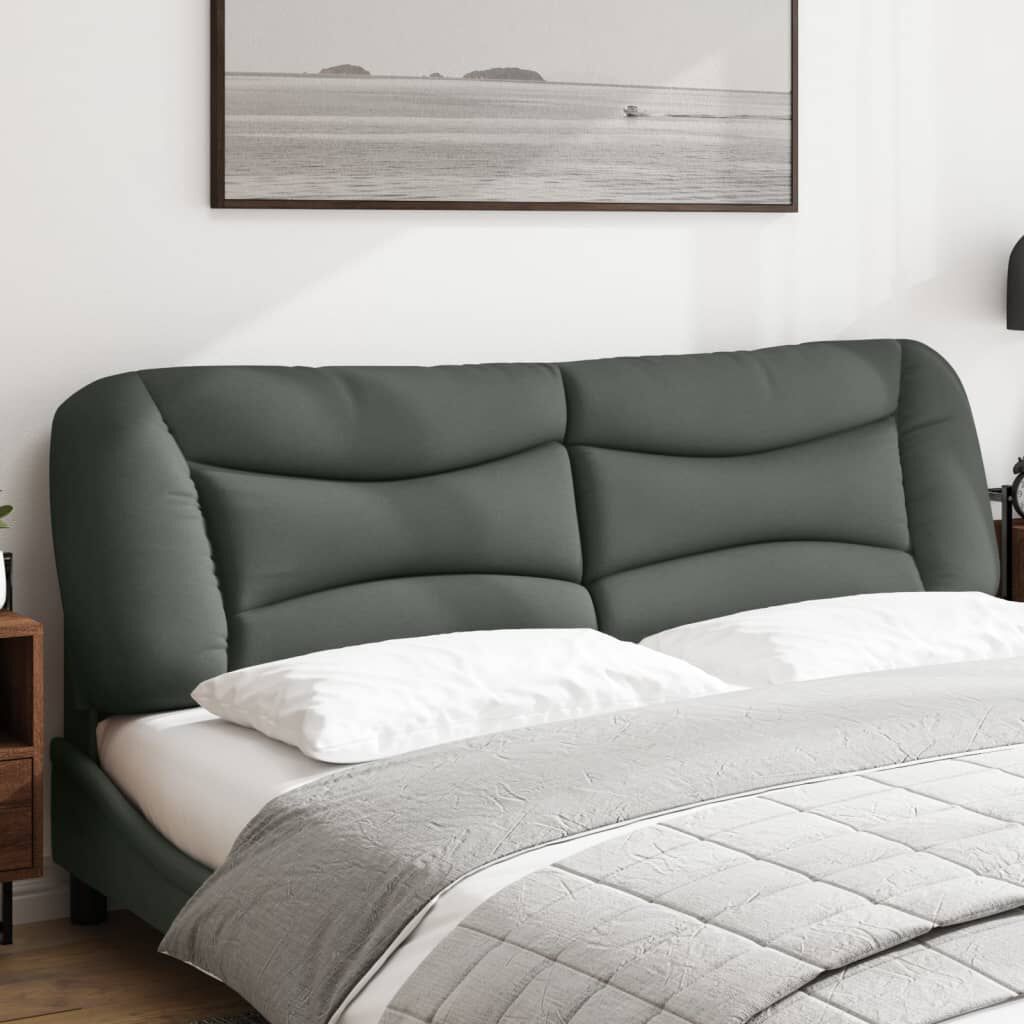 vidaXL Headboard Cushion Dark Grey 183 cm King Fabric