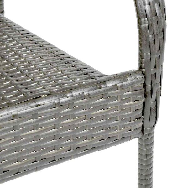 vidaXL Stackable Outdoor Chairs 6 pcs Grey Poly Rattan