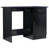 vidaXL Desk High Gloss Black 100x50x76 cm Engineered Wood