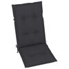 vidaXL Garden Chairs 4 pcs with Anthracite Cushions Solid Teak Wood