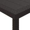 vidaXL Garden Table Brown 100 x 100 x 73 cm Poly Rattan