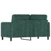 vidaXL 2-Seater Sofa Dark Green 120 cm Velvet