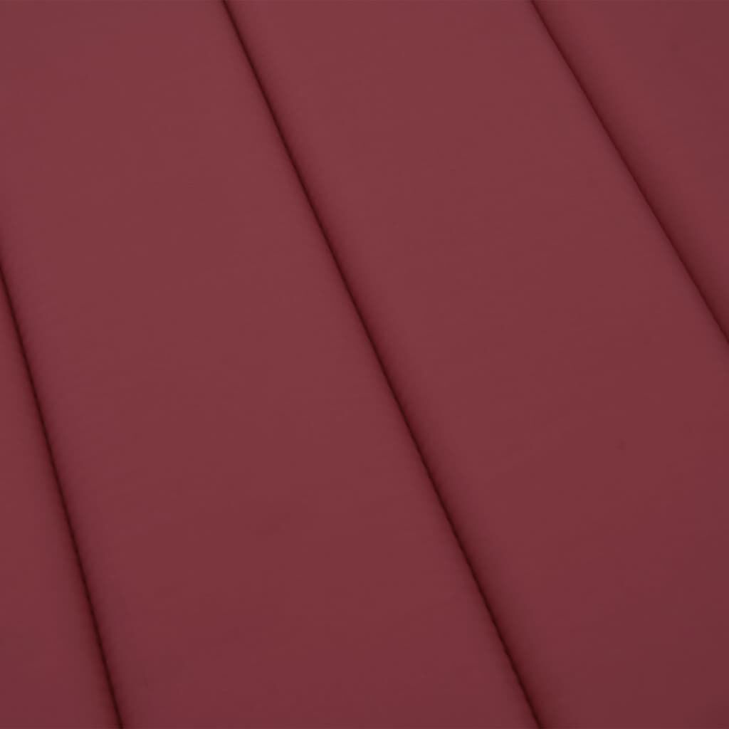vidaXL Sun Lounger Cushion Wine Red 200x50x3cm Oxford Fabric