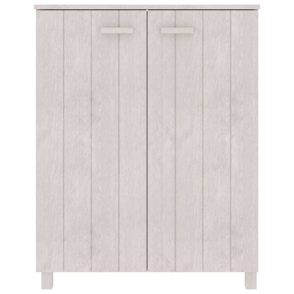 vidaXL Shoe Cabinet HAMAR White 85x40x108 cm Solid Wood Pine