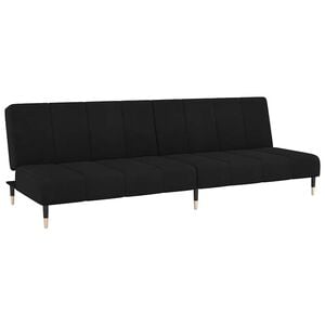 vidaXL 2-Seater Sofa Bed Black Velvet