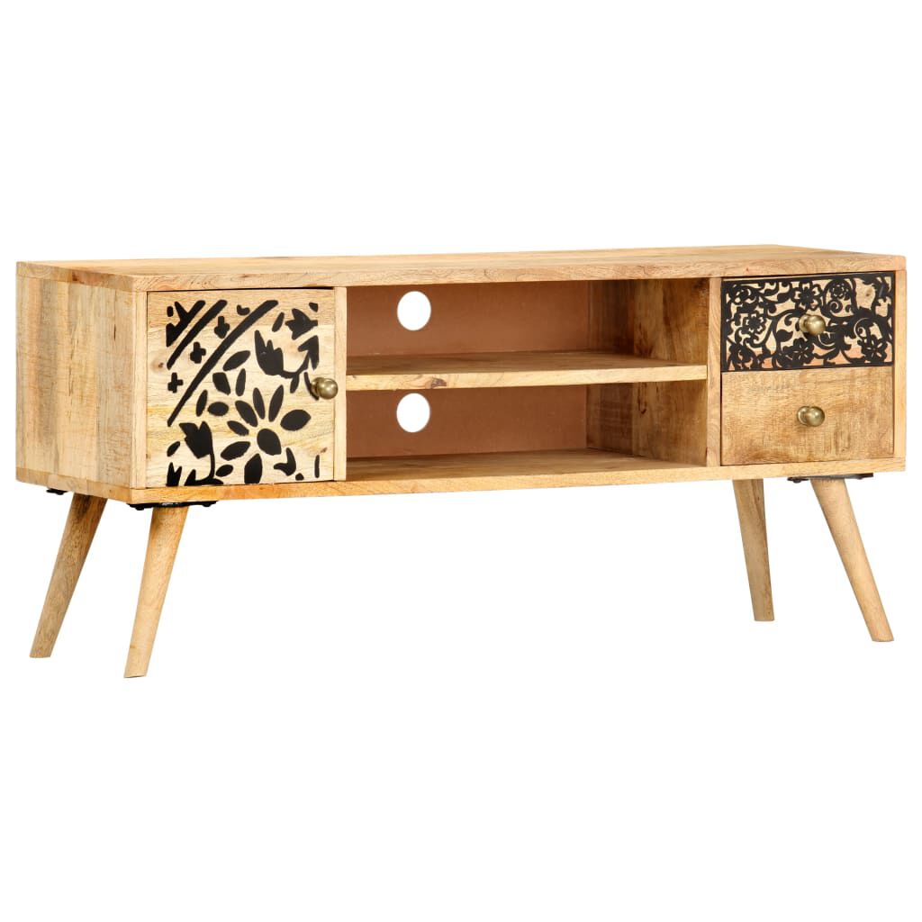 vidaXL TV Cabinet 100x30x45 cm Solid Mango Wood
