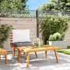 vidaXL 2 Piece Garden Lounge Set with Cushions Solid Acacia Wood