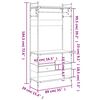 vidaXL Wardrobe with Drawers Smoked Oak 89x39x184.5 cm Engineered Wood