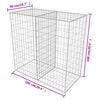 vidaXL Gabion Basket Galvanised Steel 100x50x100 cm