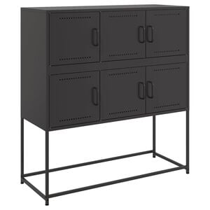 vidaXL Sideboard Black 100.5x39x107 cm Steel