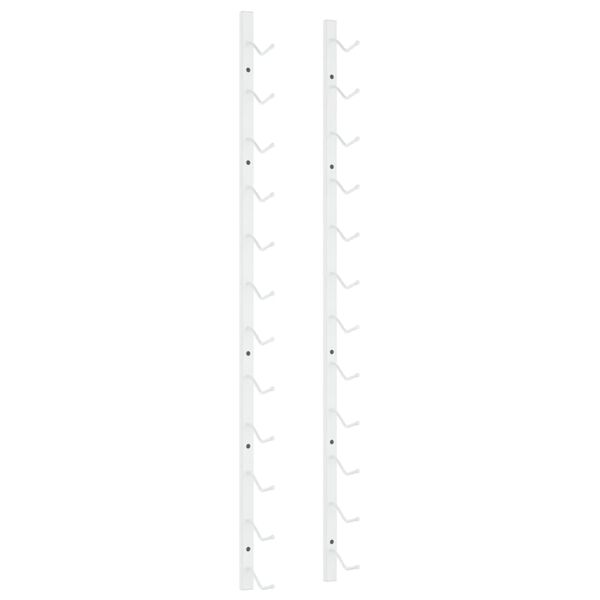 vidaXL Wall Mounted Wine Rack for 12 Bottles White Iron