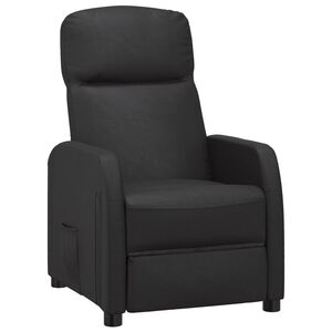 vidaXL Recliner Chair Black Faux Leather