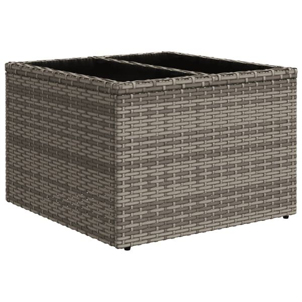 vidaXL 6 Piece Garden Sofa Set with Cushions Grey Poly Rattan