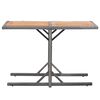 vidaXL Garden Table Anthracite Poly Rattan and Solid Acacia Wood