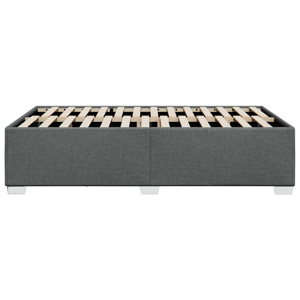 vidaXL Bed Frame without Mattress Dark Grey Queen Fabric