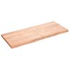 vidaXL Wall Shelf Light Brown 120x50x(2-4) cm Treated Solid Wood Oak